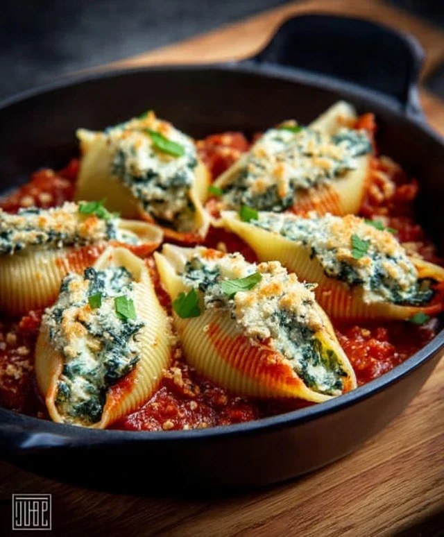 Spinach and Ricotta Stuffed Shells Recipe