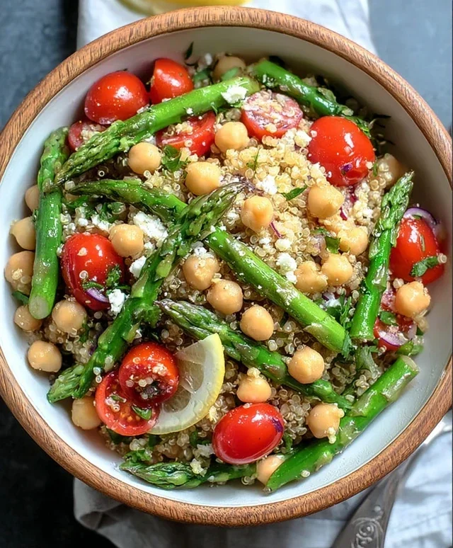 Asparagus Chickpea Quinoa Salad