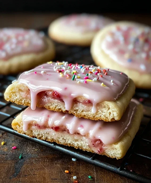 Strawberry Pop Tart Cookies