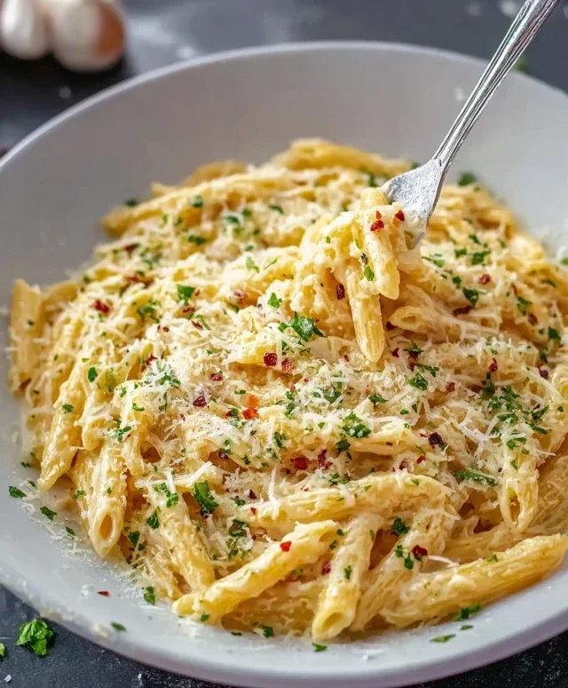 One Pot Creamy Garlic Pasta (Just 20 Minutes!)