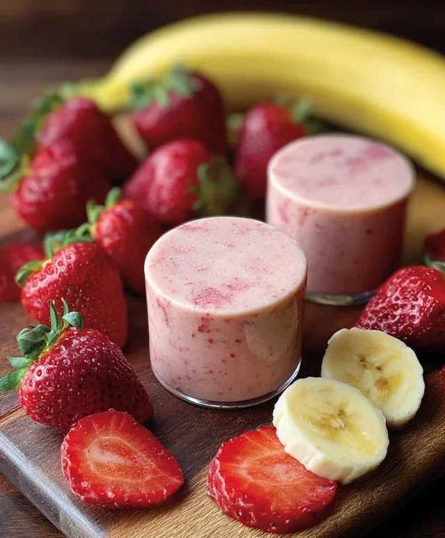 Strawberry and Banana Smoothie Bites for Dogs