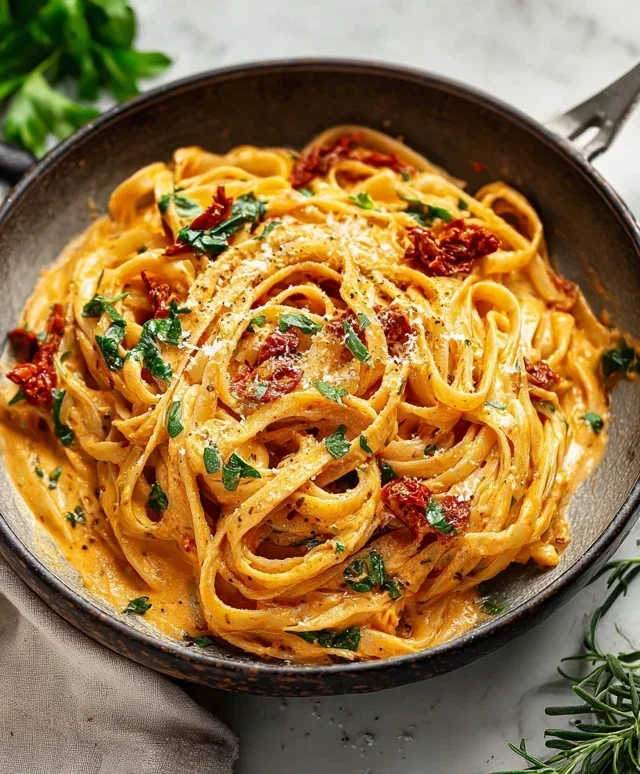 Vegan Creamy Sun Dried Tomato Pasta Recipe