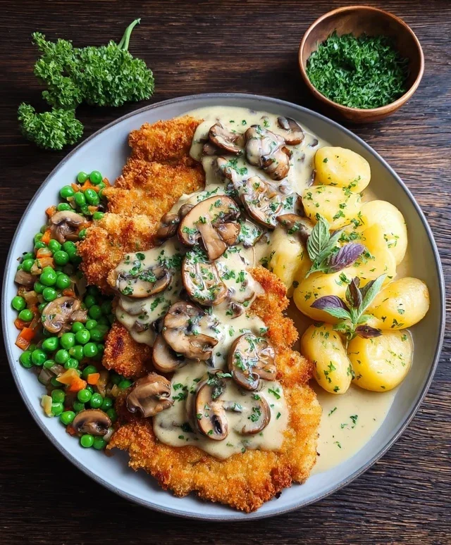 Rahmschnitzel Creamy Mushroom Schnitzel