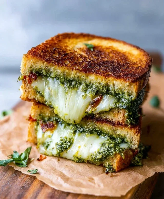 Sourdough Pesto Grilled Cheese