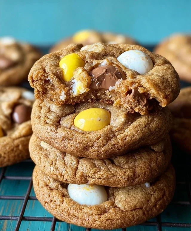 Brown Butter Cadbury Egg Cookies