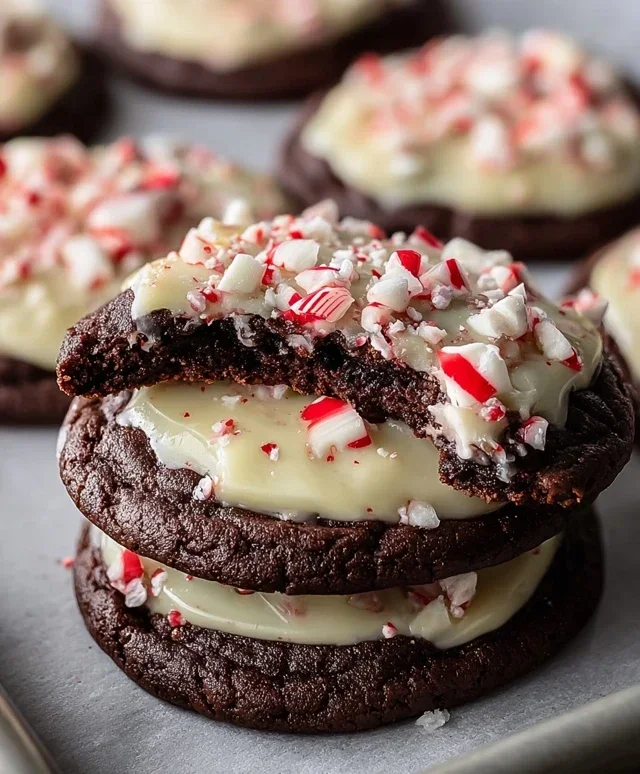 White Chocolate Peppermint Bark Cookies