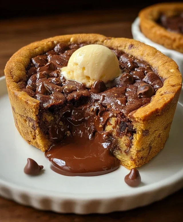 Deep Dish Nutella Cookie Pie