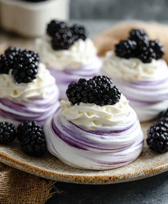 Blackberry Pavlovas