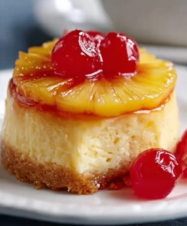 Mini Pineapple Upside-Down Cheesecakes