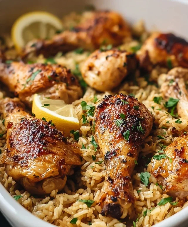 Baked Chicken Legs and Rice