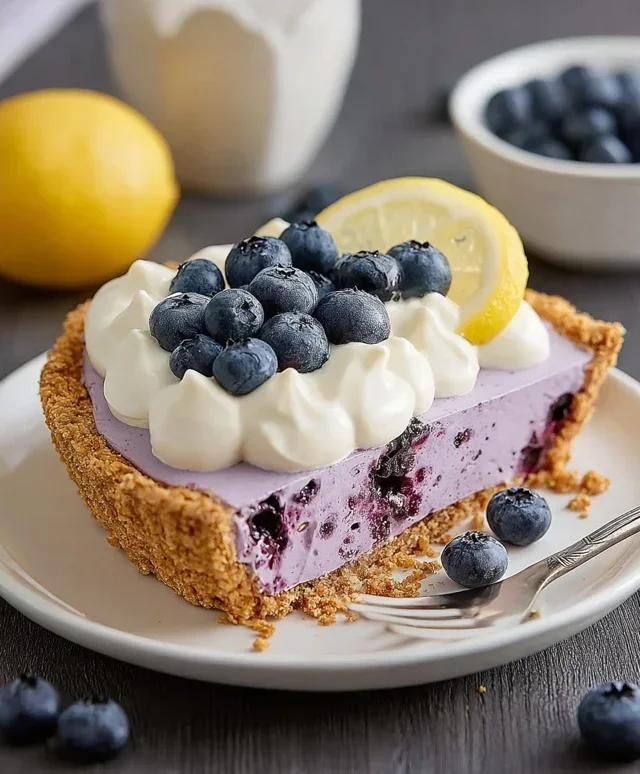 No Bake Lemon Blueberry Pie
