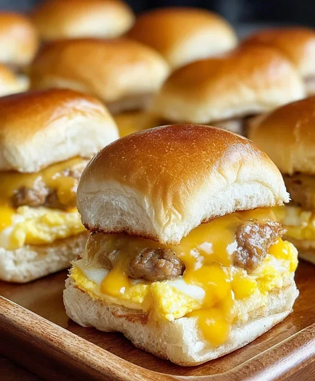 Sausage Egg and Cheese Breakfast Sliders