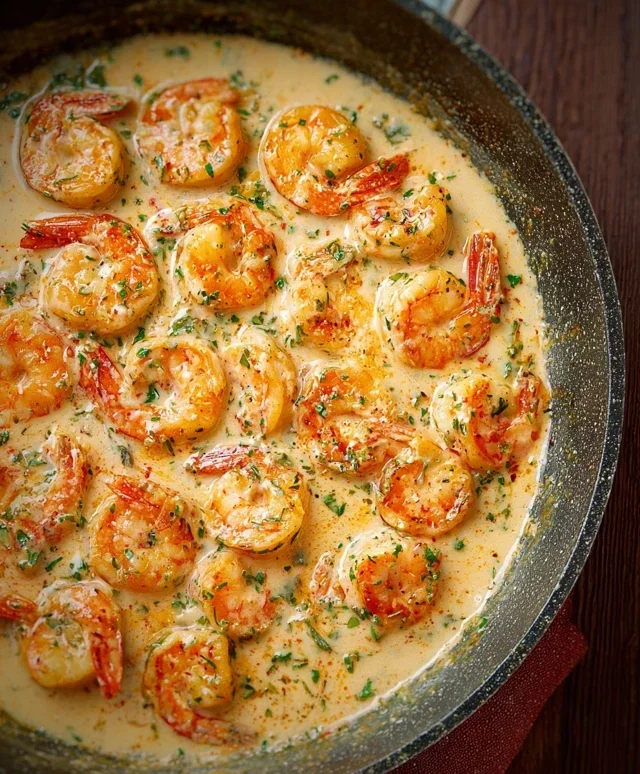 Creamy Garlic Shrimp (15 mins)