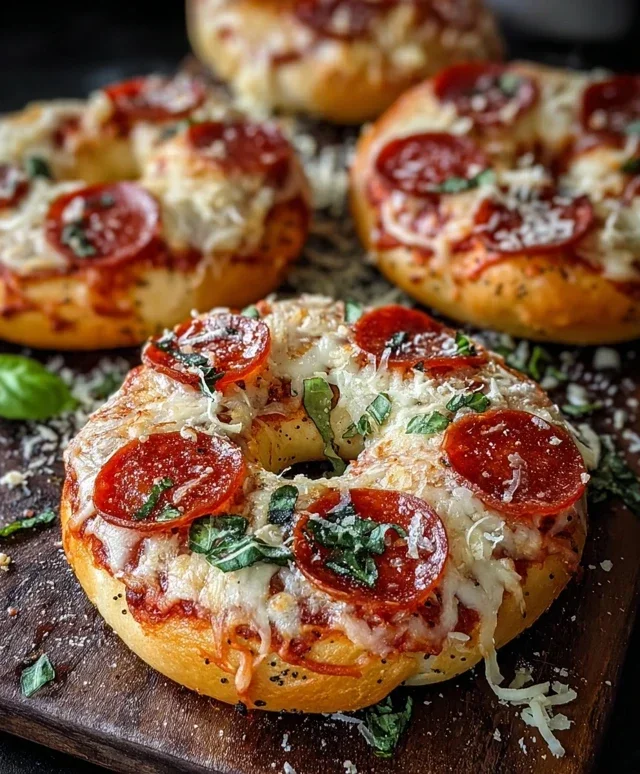 Giant Pizza Bagels