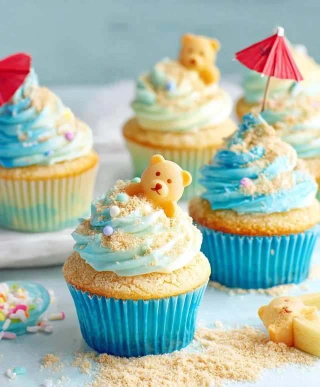 Beach Party Cupcakes