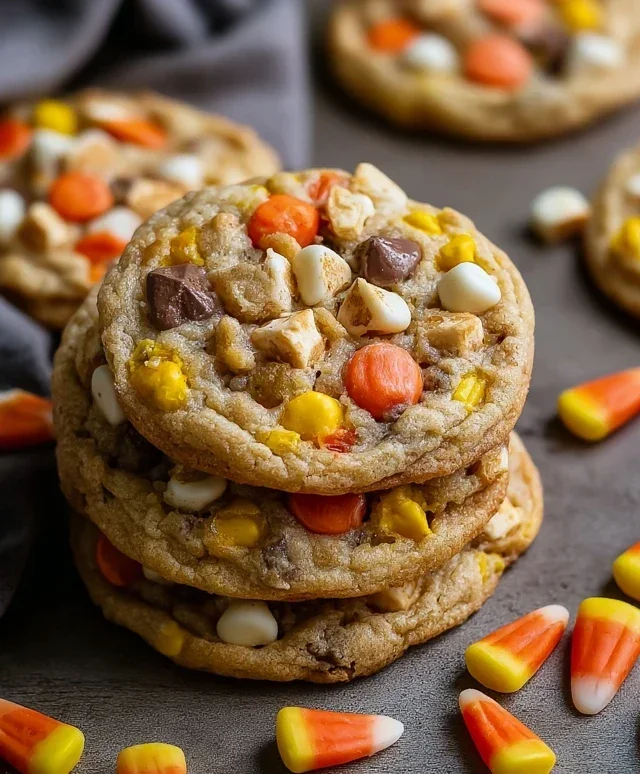 Candy Corn Trail Mix Cookies