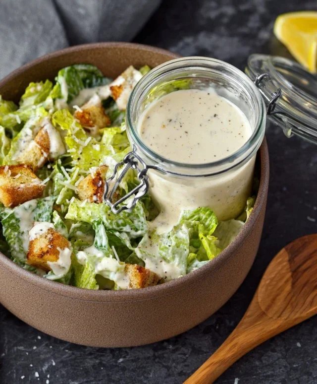 Homemade Creamy Caesar Salad Dressing