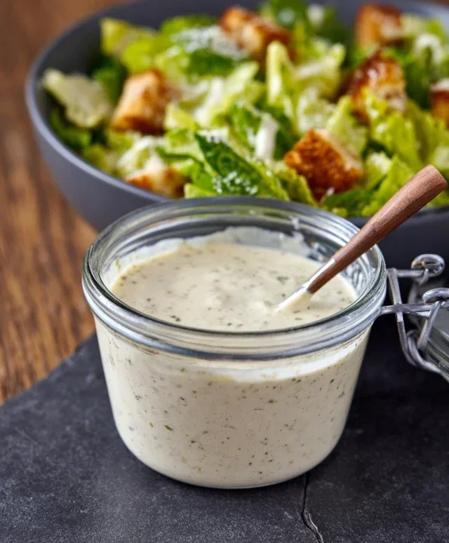 Homemade Creamy Caesar Salad Dressing