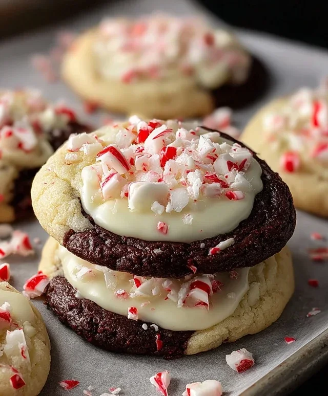 White Chocolate Peppermint Bark Cookies