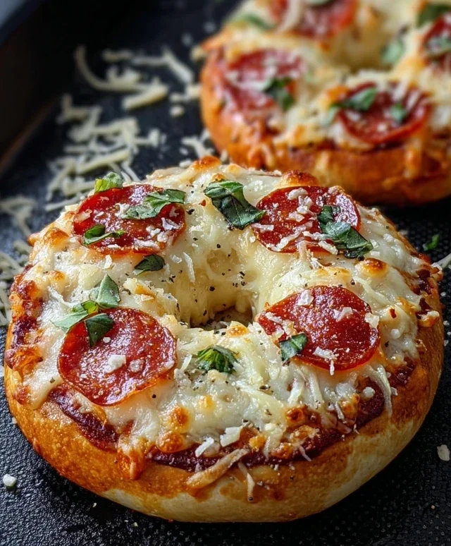Giant Pizza Bagels
