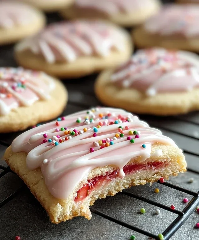 Strawberry Pop Tart Cookies