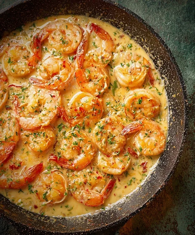 Creamy Garlic Shrimp (15 mins)
