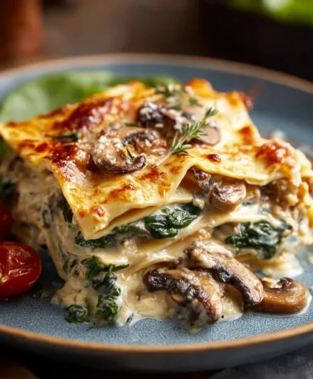 Mushroom And Spinach Lasagna Recipe