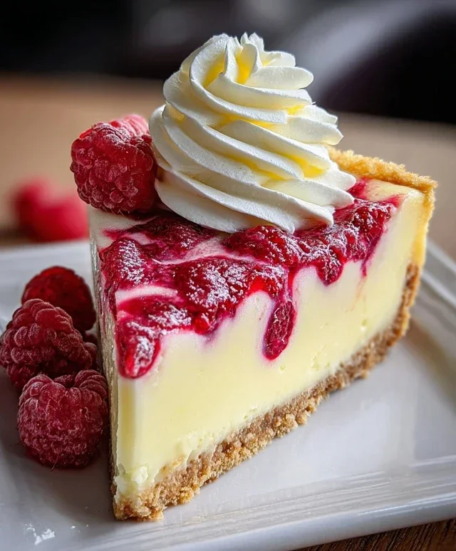 Raspberry Lemon White Chocolate Cheesecake