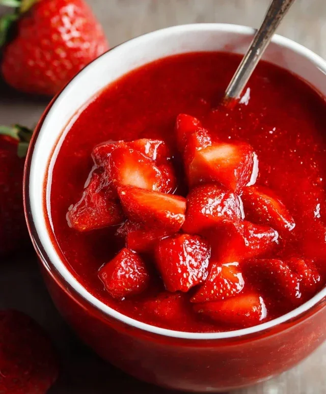 Fresh Strawberry Sauce (Strawberry Topping)