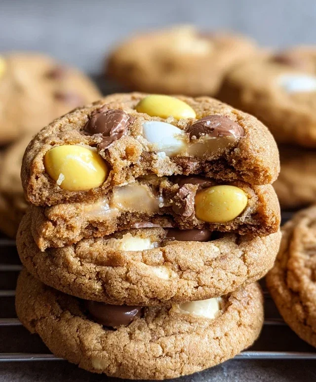 Brown Butter Cadbury Egg Cookies
