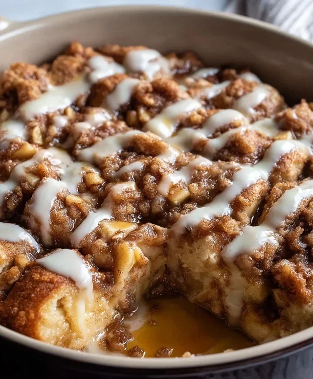 Apple Crisp Cinnamon Roll Casserole