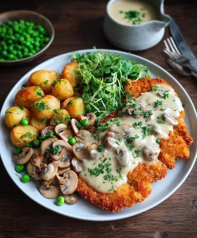 Rahmschnitzel Creamy Mushroom Schnitzel