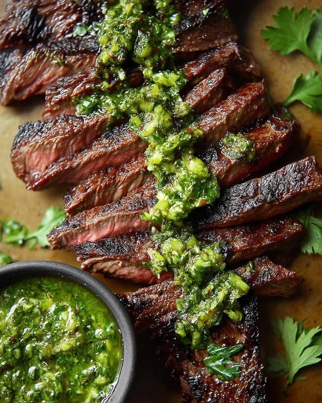 Skirt Steak Marinade Recipe with Chimichurri Recipe