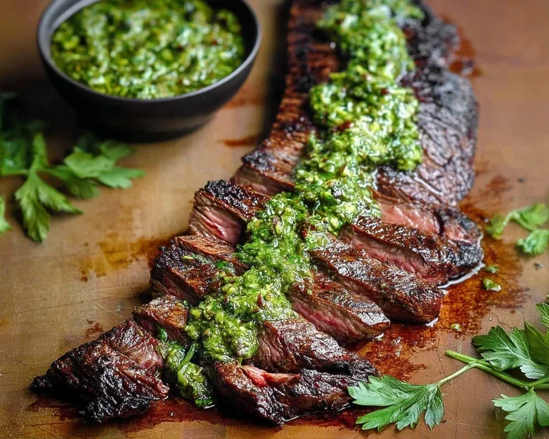 Skirt Steak Marinade Recipe with Chimichurri Recipe