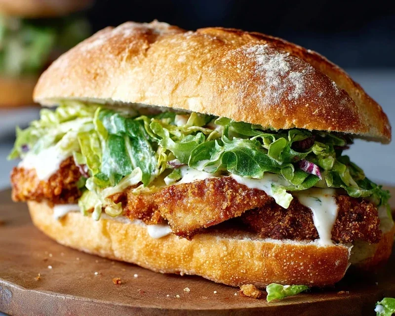 Crispy Chicken Caesar Sandwich