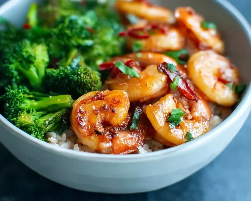 Honey Garlic Shrimp Bowls