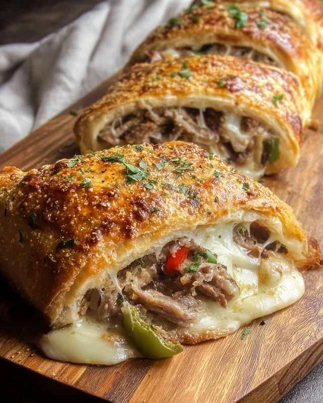 Philly Cheesesteak Stromboli
