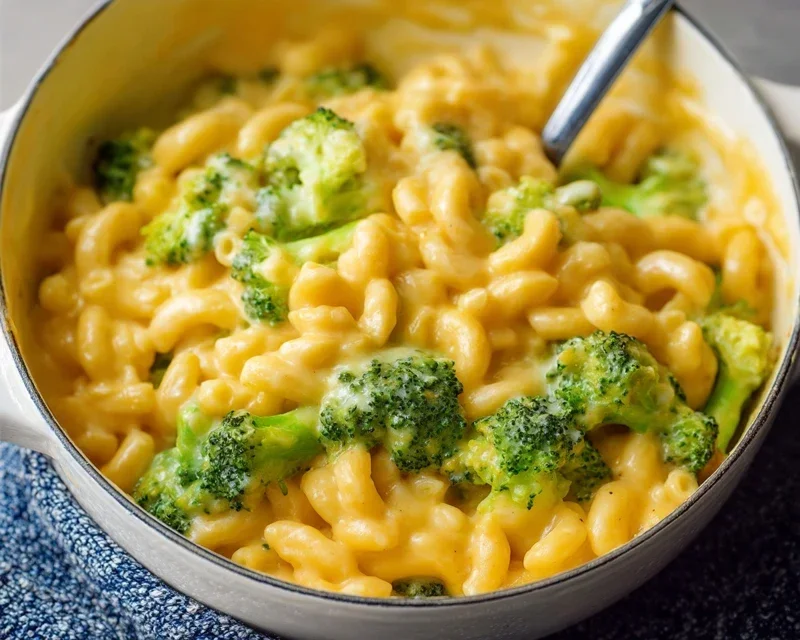 One Pot Healthy Broccoli Mac and Cheese