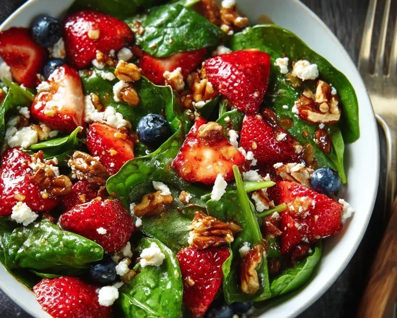 15-Minute Strawberry Spinach Salad