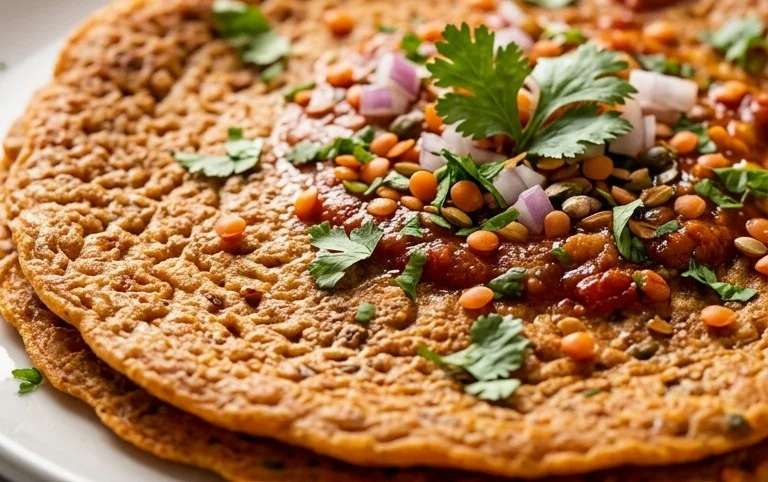 Masoor Dal Chilla | Savory Red Lentil Pancakes