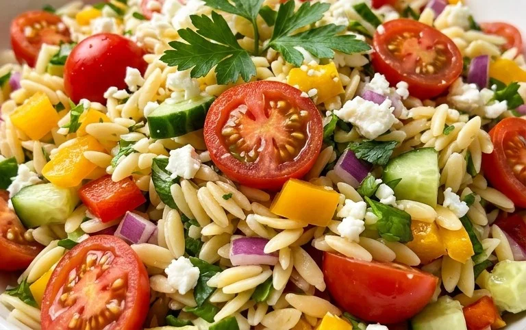 Rainbow Orzo Salad