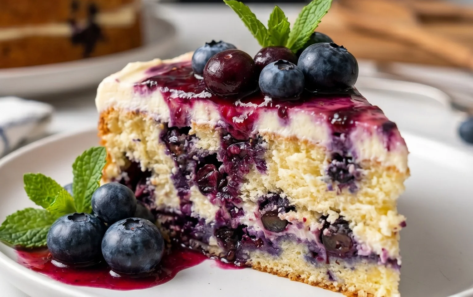 Nova Scotia Blueberry Cream Cake