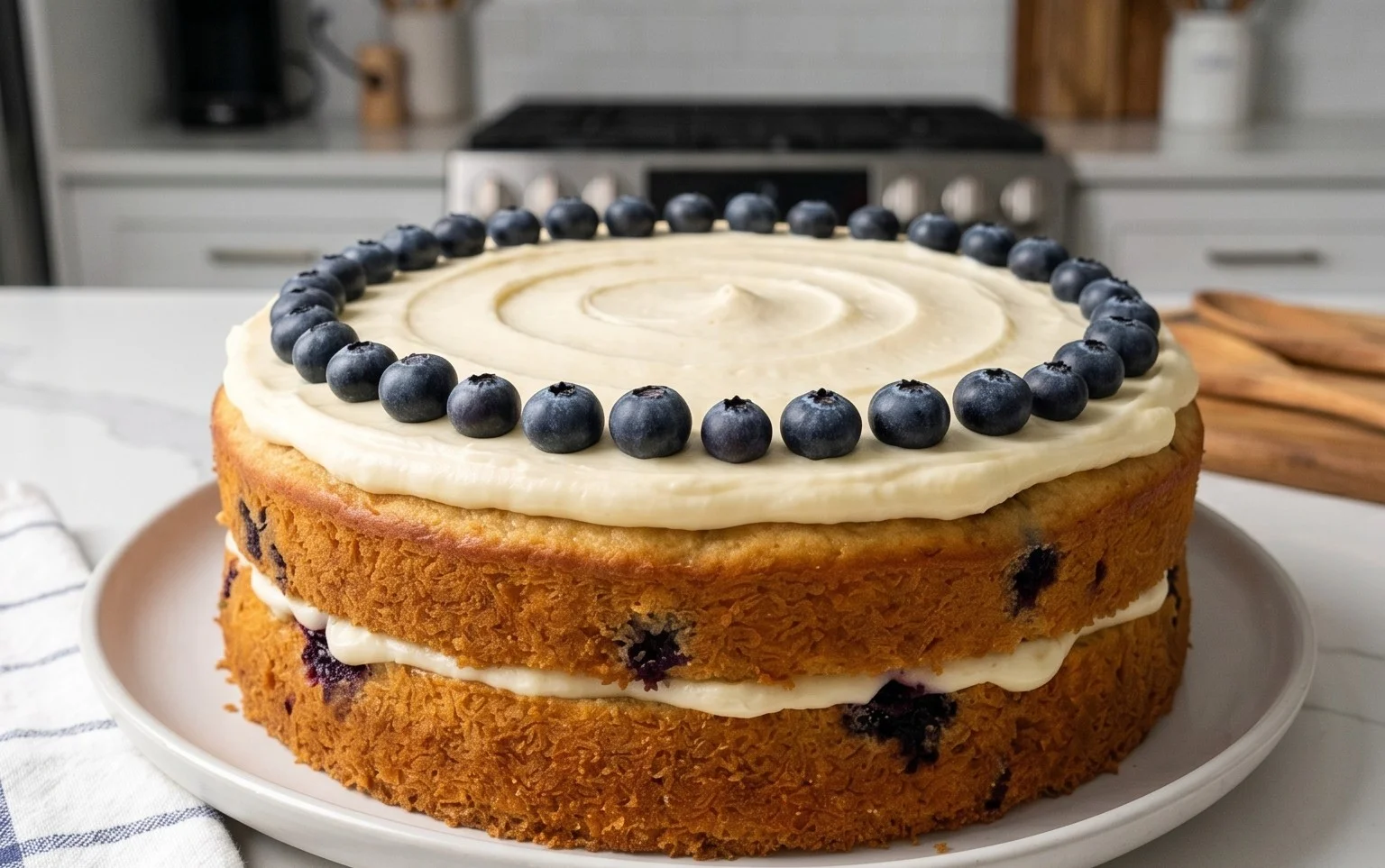 Nova Scotia Blueberry Cream Cake