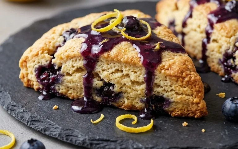 Almond Flour Lemon Blueberry Scones