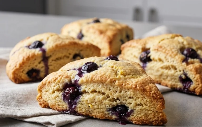 Almond Flour Lemon Blueberry Scones