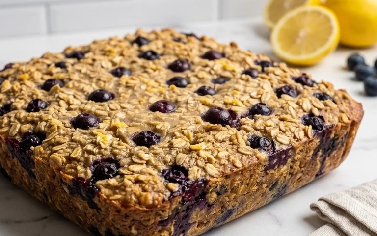 Lemon Blueberry Baked Oats