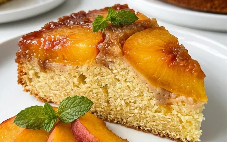 Peach Upside-Down Cake Recipe