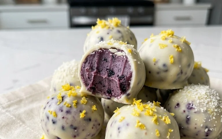 LEMON BLUEBERRY TRUFFLES