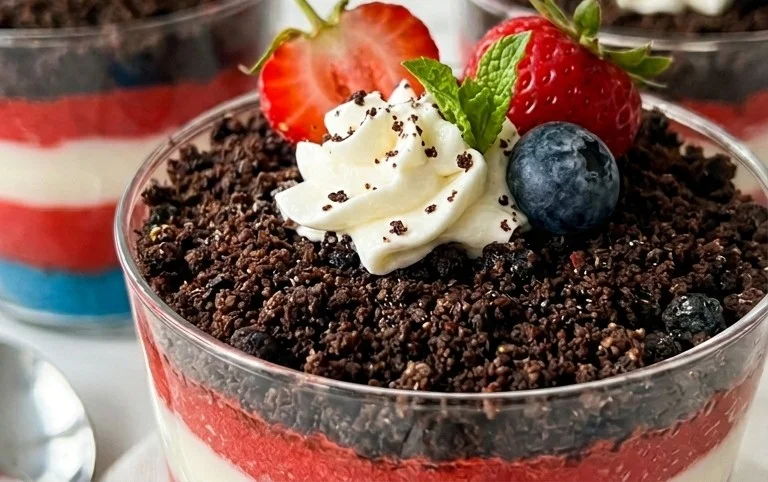 Red, White and Blue Dirt Cups