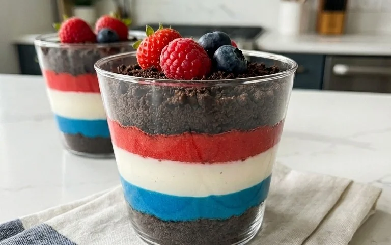 Red, White and Blue Dirt Cups